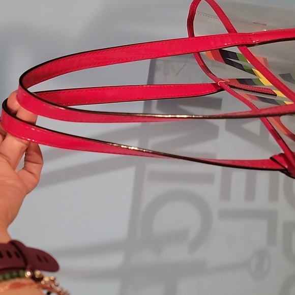 Michael Kors Large Graphic Logo Print PVC Tote Bag w/ custom insert - Picture 2 of 12